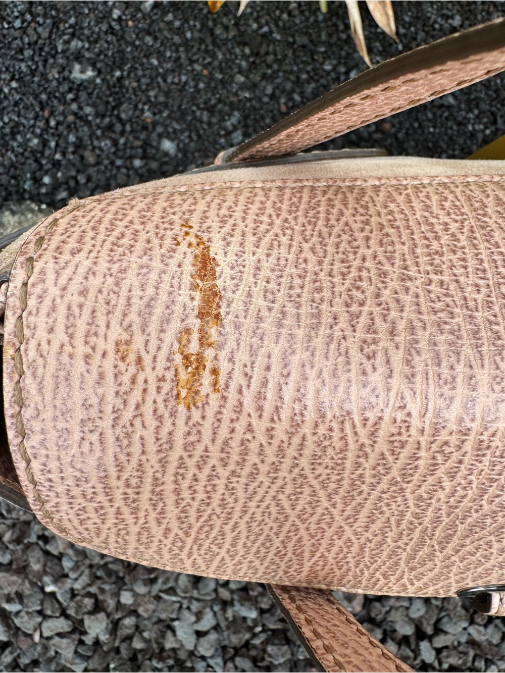 TOD’S Vintage Italy Pink Pebbled Leather & Suede Shoulder Bag Quiet Luxury - Picture 6 of 15